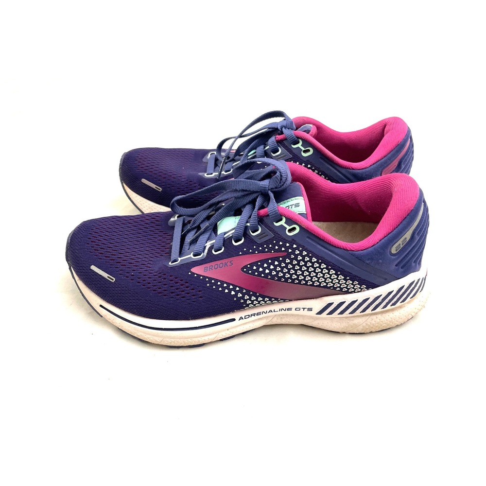 Brooks Adrenaline GTS‎ 22 Women 8.5 Purple Pink Running Shoes 1203531B403 - Picture 3 of 13